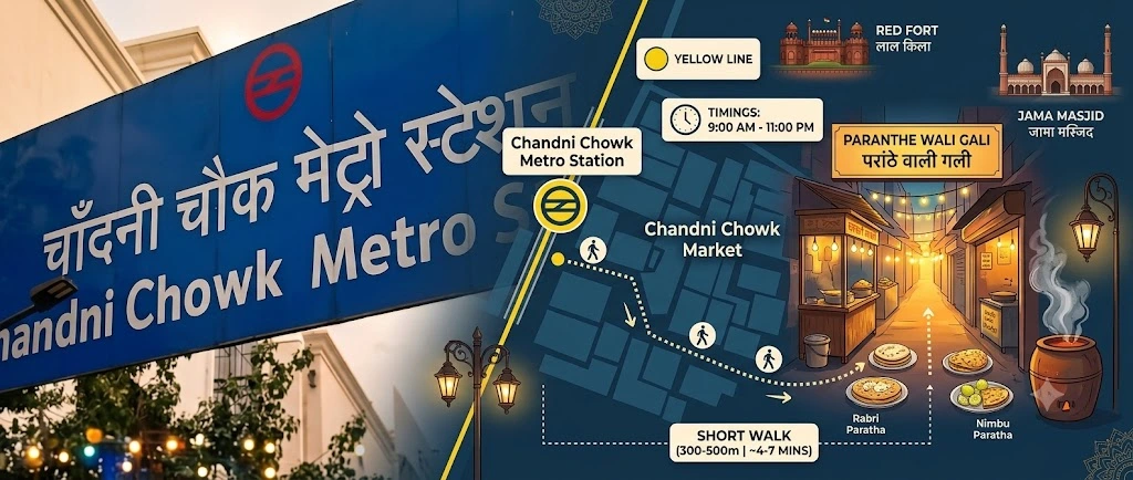 Paranthe Wali Gali Nearest Metro Station and Timings: Distance, Route & Things to Know