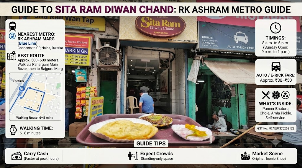 Sita Ram Diwan Chand Nearest Metro Station: Distance, Fare, Route & Complete Travel Guide